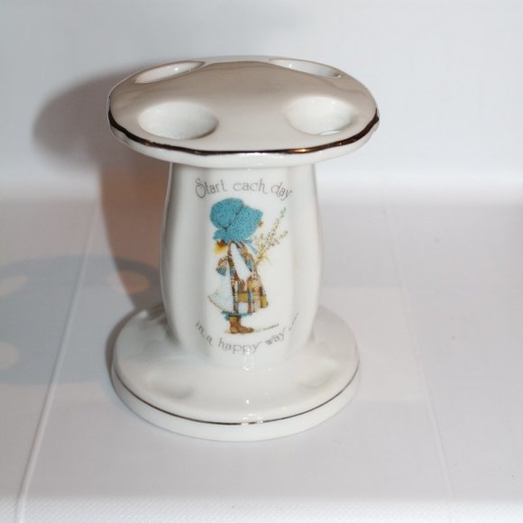 🍁5/$25🎃 Holly Hobbie 4 Hole Toothbrush Holder 1974 - Picture 1 of 3